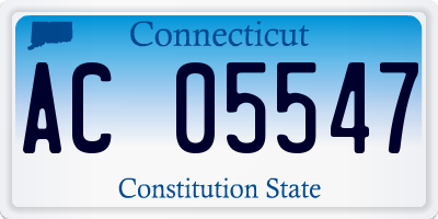 CT license plate AC05547