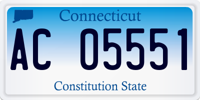 CT license plate AC05551