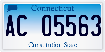 CT license plate AC05563