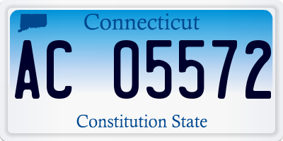 CT license plate AC05572