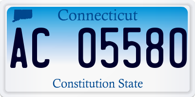 CT license plate AC05580