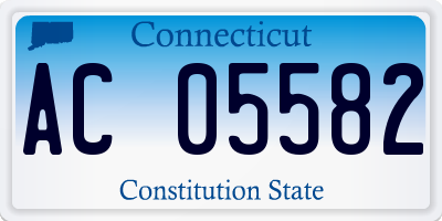 CT license plate AC05582