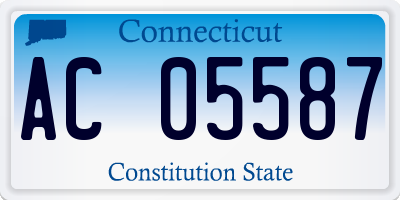 CT license plate AC05587