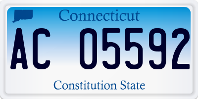 CT license plate AC05592