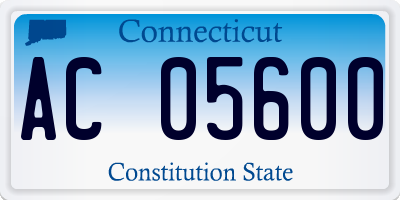 CT license plate AC05600