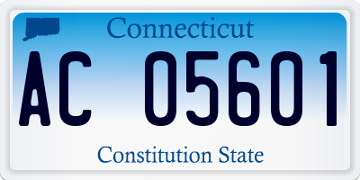 CT license plate AC05601