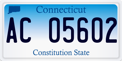 CT license plate AC05602