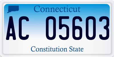 CT license plate AC05603