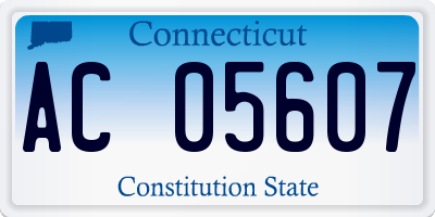 CT license plate AC05607