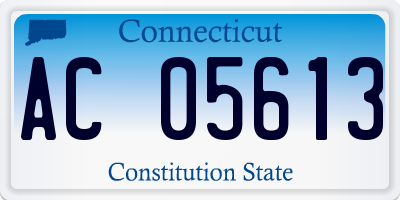 CT license plate AC05613