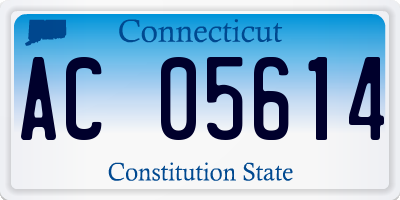 CT license plate AC05614