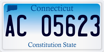 CT license plate AC05623