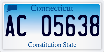 CT license plate AC05638