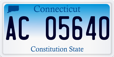 CT license plate AC05640