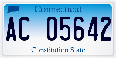 CT license plate AC05642