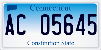 CT license plate AC05645