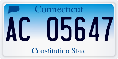 CT license plate AC05647