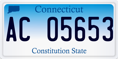 CT license plate AC05653