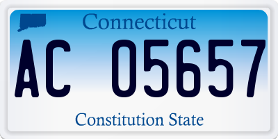 CT license plate AC05657