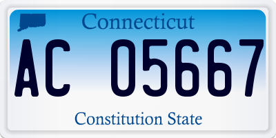 CT license plate AC05667