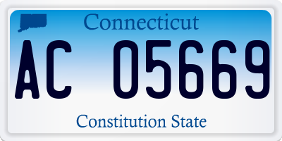 CT license plate AC05669