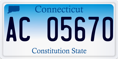 CT license plate AC05670