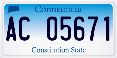 CT license plate AC05671