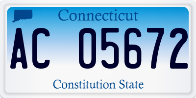 CT license plate AC05672