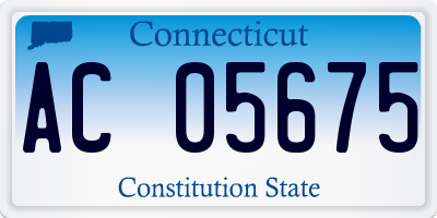 CT license plate AC05675