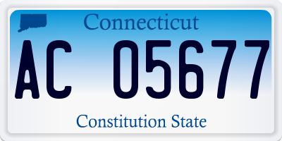 CT license plate AC05677