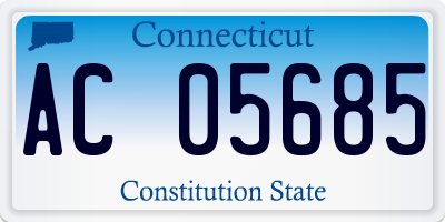 CT license plate AC05685