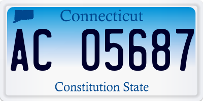 CT license plate AC05687