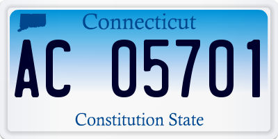 CT license plate AC05701