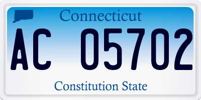 CT license plate AC05702