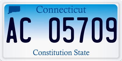 CT license plate AC05709