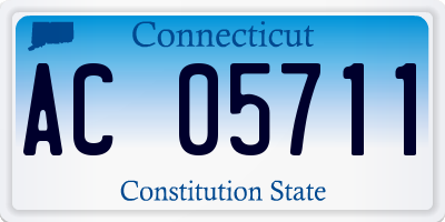 CT license plate AC05711