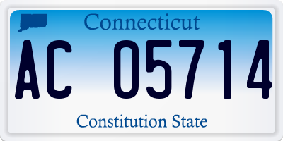 CT license plate AC05714