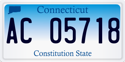 CT license plate AC05718