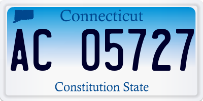 CT license plate AC05727