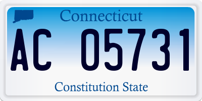 CT license plate AC05731