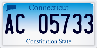 CT license plate AC05733