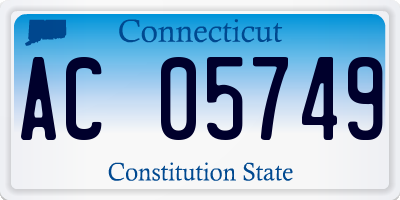 CT license plate AC05749