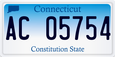 CT license plate AC05754