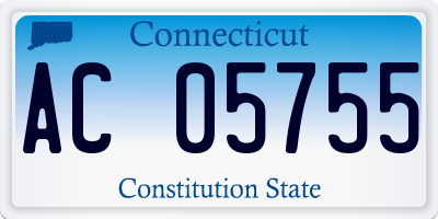 CT license plate AC05755