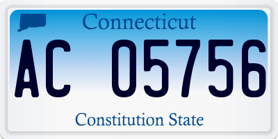 CT license plate AC05756