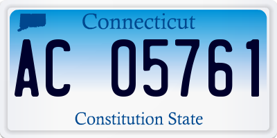 CT license plate AC05761