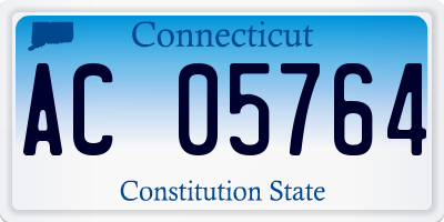 CT license plate AC05764