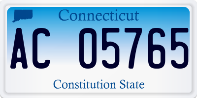 CT license plate AC05765