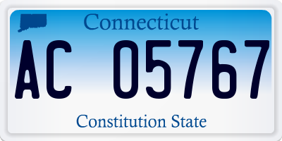 CT license plate AC05767