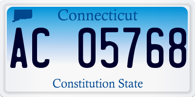 CT license plate AC05768